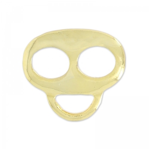 Bail back dangle charms for cord 4 mm fine Gold plated x1