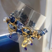 Bail back dangle charms for cord 4 mm fine Gold plated x1