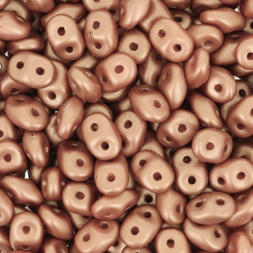 SuperDuo 2.5x5mm Satin Metallic Peach x10g