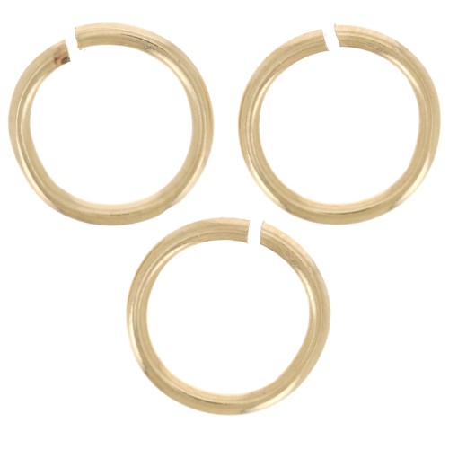 Open rings 6x0.7 mm - Gold-plated 3 microns x4