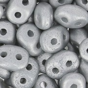 SuperDuo 2.5x5mm Silver Metallic Mat x10g