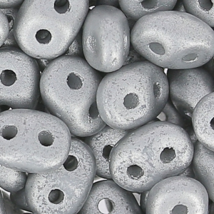 SuperDuo 2.5x5mm Silver Metallic Mat x10g