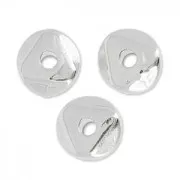 Irregular beads nuggets 6 mm Antique Silver Plating x5