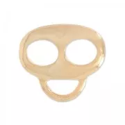 Bail back dangle charms for cord 4 mm rose golden tone x1