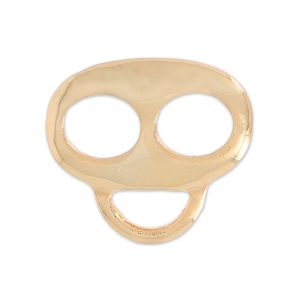 Bail back dangle charms for cord 4 mm rose golden tone x1