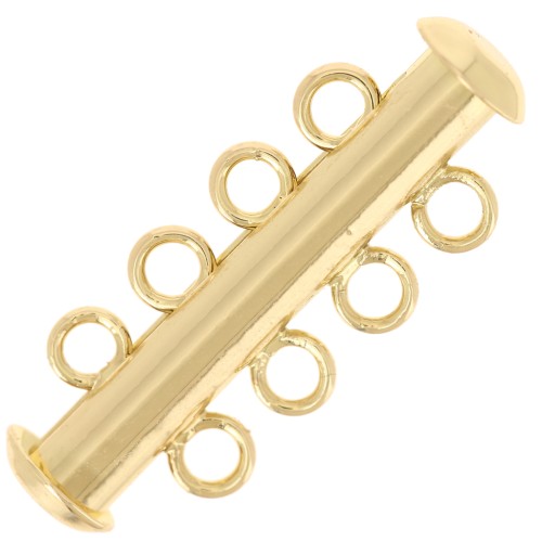 4-row sliding clasp 27 mm - Gold x1