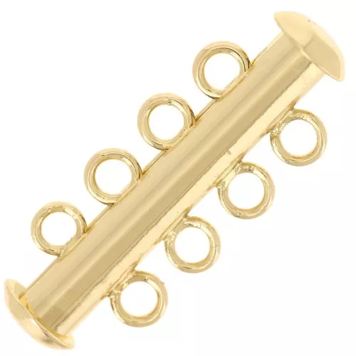 4-row sliding clasp 27 mm - Gold x1