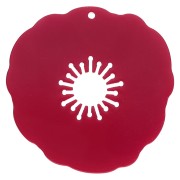 40 mm acrylic poppy pendant - Red x 1