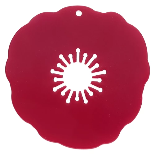 40 mm acrylic poppy pendant - Red x 1