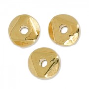 Irregular beads nuggets 6 mm old rose golden tone x5