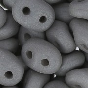 SuperDuo 2.5x5mm Opaque Grey Silk Mat x10g|raw }}