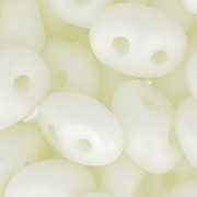 SuperDuo 2.5x5mm Opaque White Silk Mat x10g|raw }}