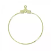 Earring hoops 30mm with one hole light gold x2