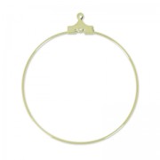 Earring hoops 40mm with one hole light gold x2|raw }}