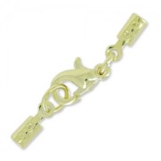Lace holder clasp 1.5mm light gold x1|raw }}