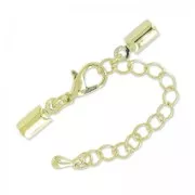 Lace holder clasp 3mm light gold x1
