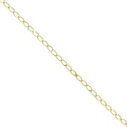 Curb Chainwith oval flat links 2,5mm light gold x1m|raw }}