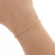 Chain  4 mm light gold x1m