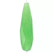 Beads Faceted drop en jade teinté 29 mm Vert Emeraude x1