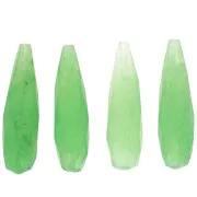 Beads Faceted drop en jade teinté 29 mm Vert Emeraude x1