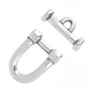 Clasp marin 21mm Antique Silver Plating x1