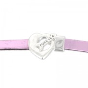 Toggle clasp heart 25 mm for cord 10 mm Antique Silver Plating x1