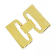 Hook and eye clasp 30mm lace fine Gold plated x1