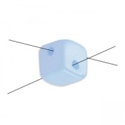 Crisscross Cubes 4 mm Pastel Grey Pearl x30