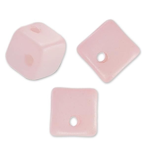 Crisscross Cubes 4 mm Pastel Rose Pearl x30