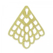 Filigree finding pendant 24x20 mm gold tone x1|raw }}