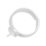 Adjustable Ring for round half-drilled 12 mm Silver 925 x1
