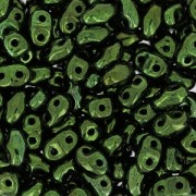 MiniDuo 2x4 mm Jet Green Luster x10g|raw }}