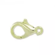 Lobster claw clasp 10mm light gold x1