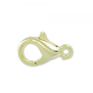 Lobster claw clasp 10mm light gold x1