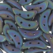 Czechmates Crescent 2 holes 3 x 10 mm Blue Iris Mat x5g|raw }}