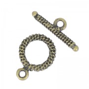 Fancy toggle clasp 16mm bronze tone x1|raw }}