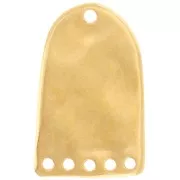 Chandelier pendant 27x17 mm epoxy resin with stained glass effect - Fine gold plated - Black