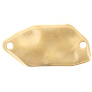 22x11mm Irregular spacer stained glass effect epoxy resin Fine gold plated - Topaz