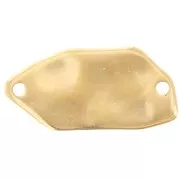 22x11mm Irregular spacer stained glass effect epoxy resin Fine gold plated - Topaz