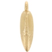 23x6mm Pendant worked dagger - Fine gold plated x1|raw }}