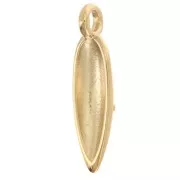 23x6mm Pendant worked dagger - Fine gold plated x1