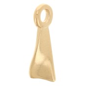 12x4mm Twisted effect rectangle charms - Fine gold plated x5