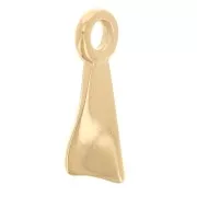 12x4mm Twisted effect rectangle charms - Fine gold plated x5