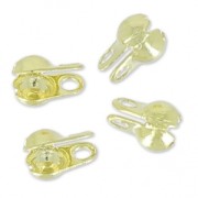 Ball chain terminators 1.5mm light gold x10