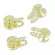 Ball chain terminators 1.5mm light gold x10