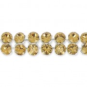 Swarovski Crystal Mesh 40001 2 rows 5.3 mm Light Colorado Topaz x5cm