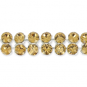 Swarovski Crystal Mesh 40001 2 rows 5.3 mm Light Colorado Topaz x5cm