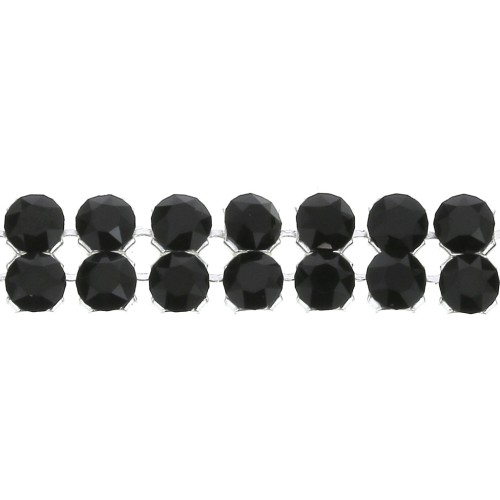 Swarovski Crystal Mesh 40001 2 rows 5.3 mm Jet x5cm