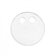 Two holes pendant round to engrave 12 mm Silver 925 x1|raw }}