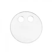 Two holes pendant round to engrave 12 mm Silver 925 x1